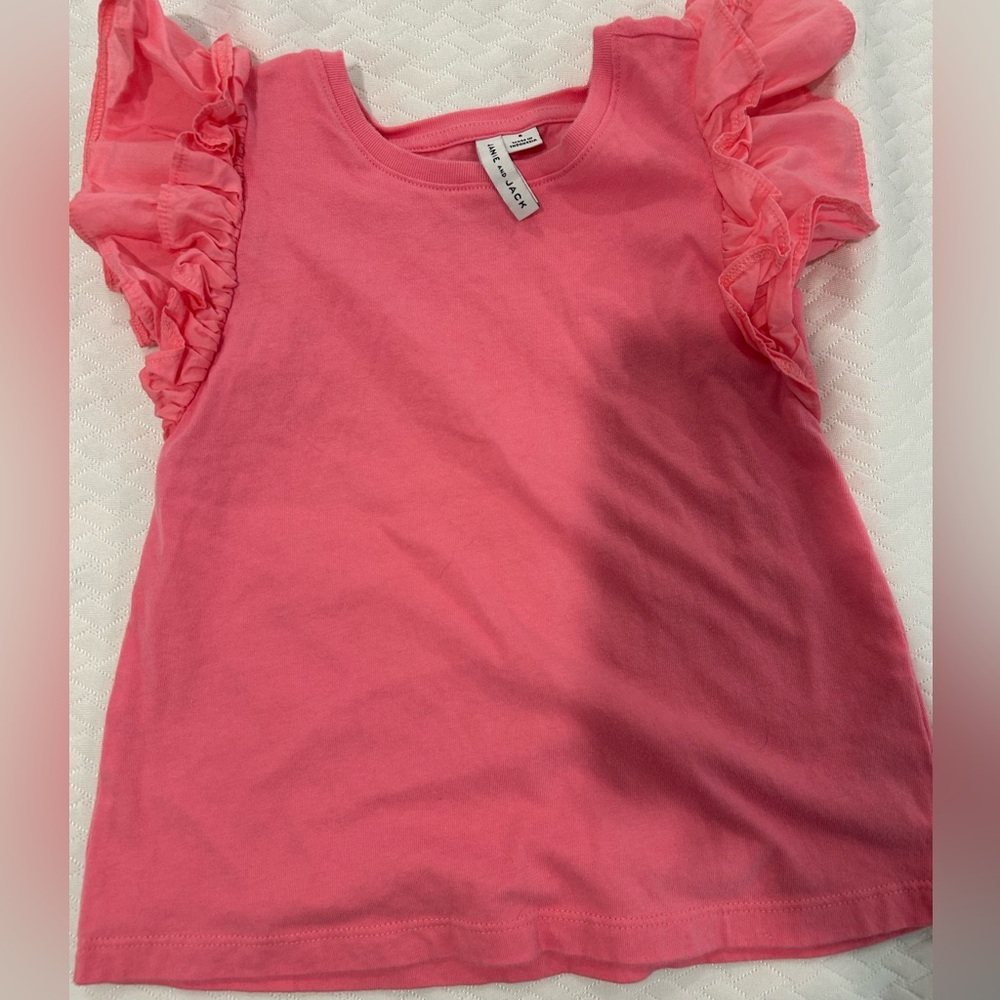 Janie and Jack Coral Ruffle Sleeve Tank Top